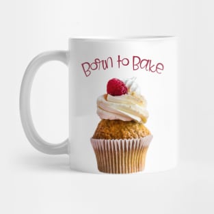 Born to Bake Raspberry Cupcake Mug